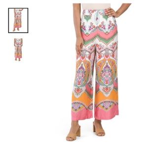 Rachel Zoe Wide Leg Flat Front Elastic Back Pants